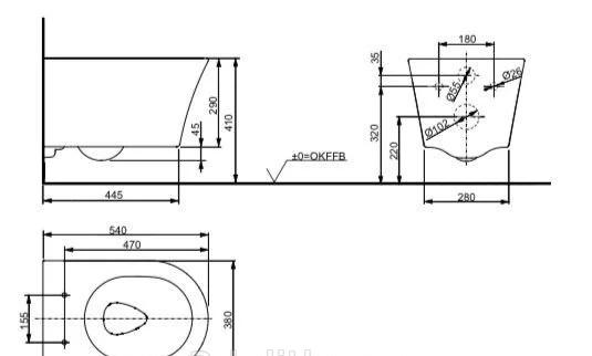 Toto GP, Унитаз подвесной, CW553Y