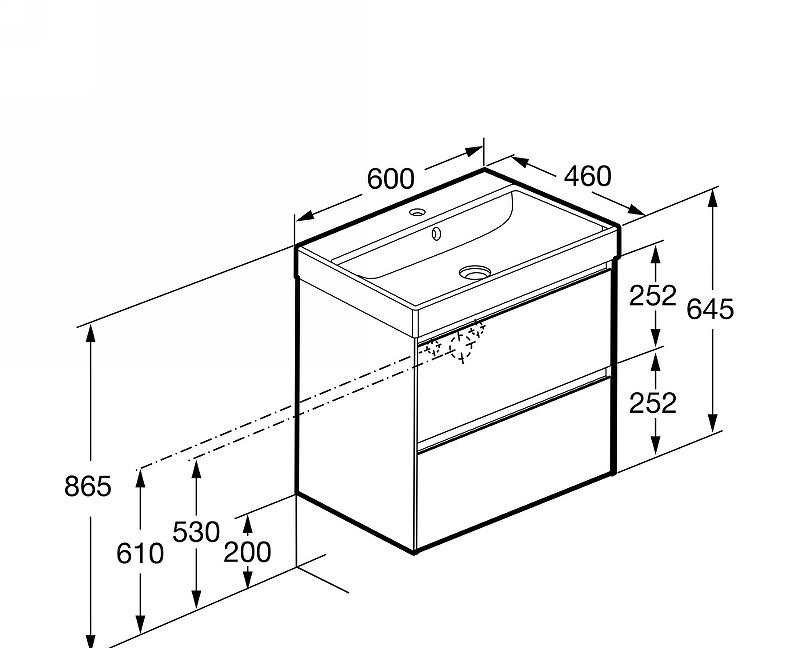 Roca Oleta, Тумба для раковины, A857613512