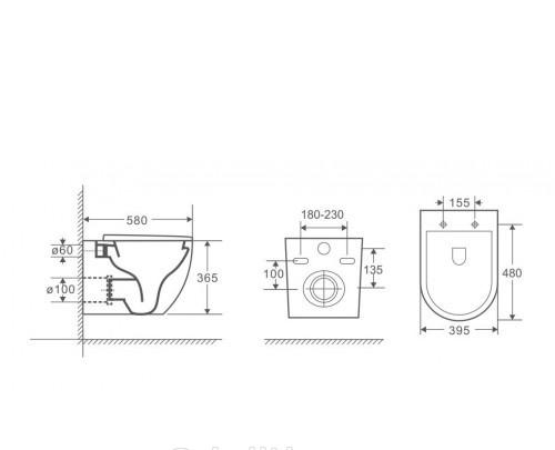 Grossman без коллекции, Унитаз подвесной, GR-4451S