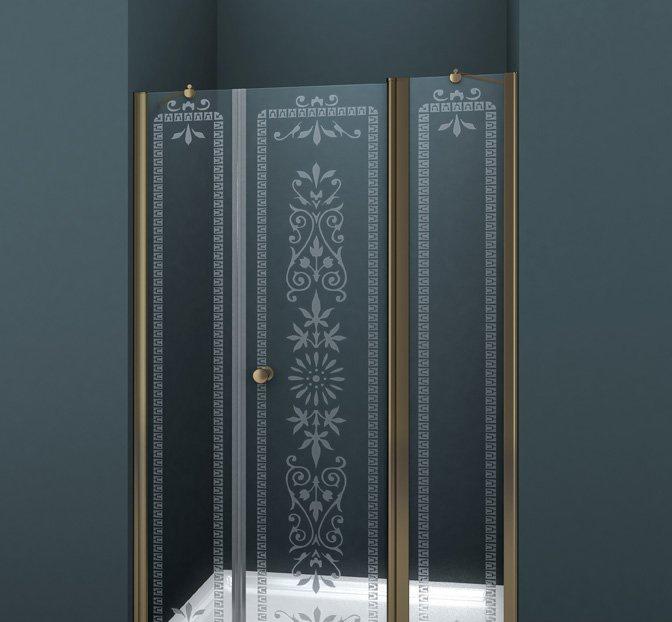 Душевая дверь - Cezares, Royal Palace, 190x195 см, ROYAL PALACE-B-13-100+60/30-CP-Br / ROYAL PALACE-A-B-13-100+60/30-CP-Br