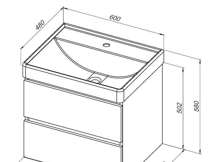 Aquanet Вега, Тумба с раковиной, 00308319