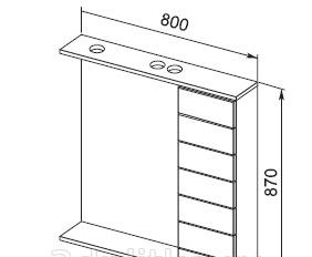 Aquanet Сити, Шкаф-зеркало, 00170561