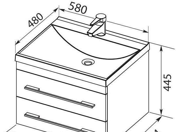 Aquanet Верона, Тумба с раковиной, 281094