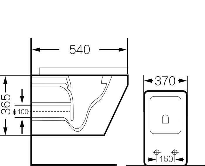 Grossman без коллекции, Унитаз подвесной с инсталляцией и кнопкой, 97.4440BMS.01.000