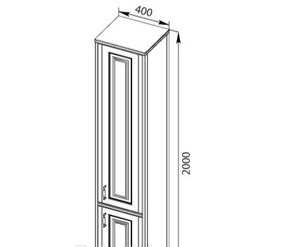 Aquanet Валенса, Шкаф-пенал, 00187343