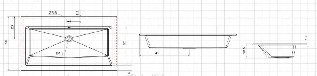 Aquanet Электра, Раковина столешница, 270157