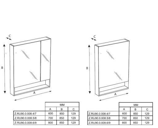 Roca Gap, Шкаф-зеркало, ZRU9302751