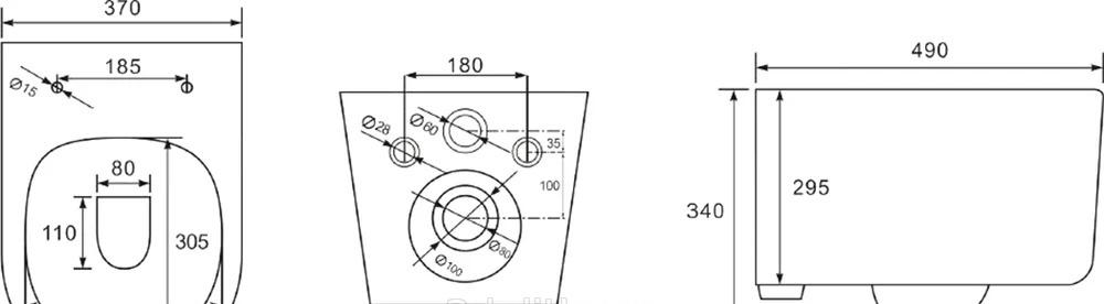 Aquatek Мия, Унитаз подвесной, AQ2004-00
