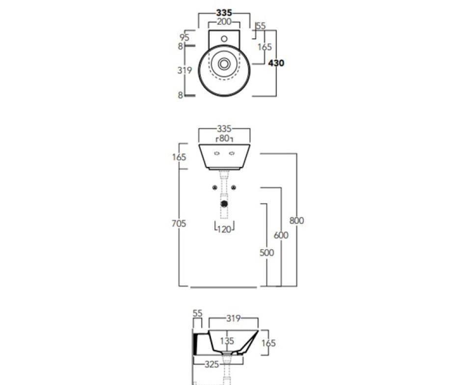 Simas Wave, Раковина, WA05 bi*1