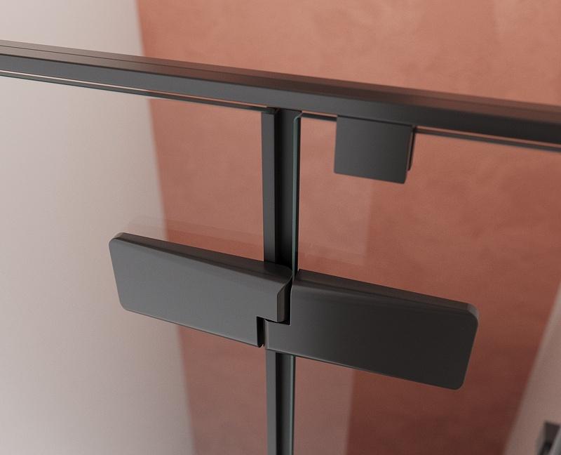 Душевой уголок - Cezares, Liner, 90x90x195 см, LINER-A-1-90-C-NERO-R