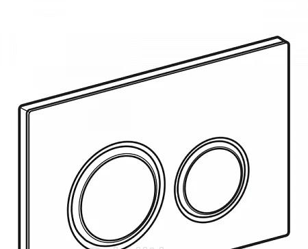 Кнопка смыва - Geberit, Sigma, 1.1x24x15.8 см, 115.652.SI.1