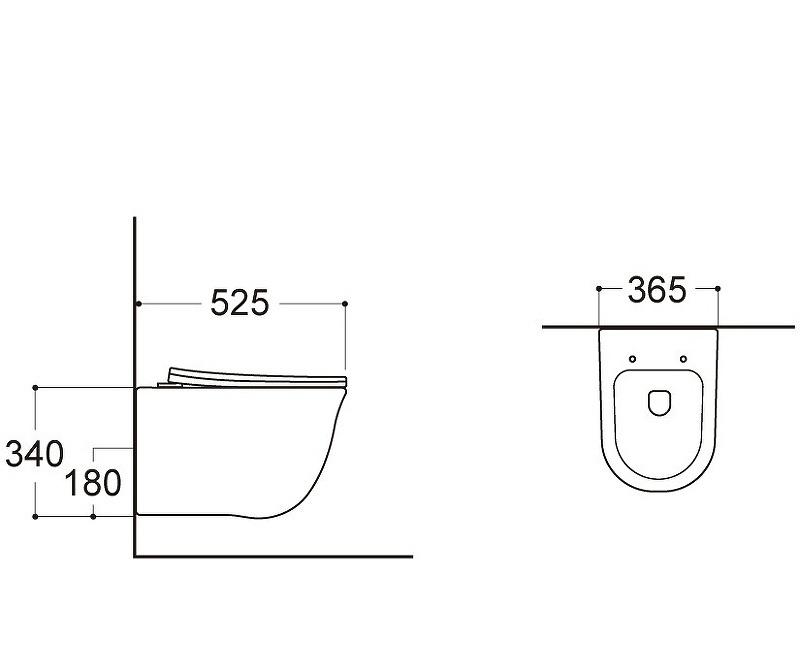 Aquatek Классик, Унитаз подвесной, AQ1111-00