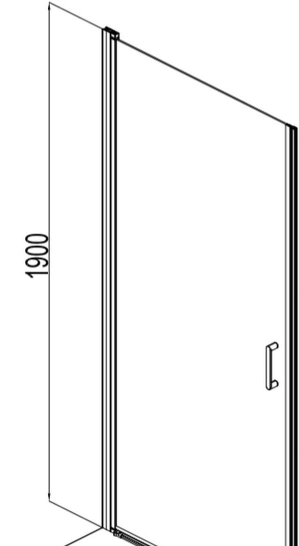 Душевая дверь - Aquanet, Cinetic, 80x190 см, AE12-N-80H190U-CT