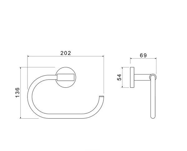 Aquatek Оберон, Полотенцедержатель, AQ4221MB