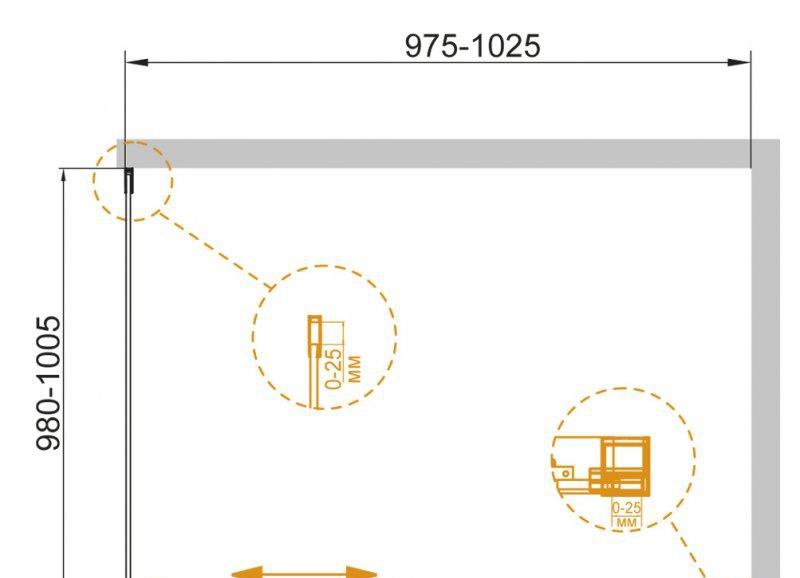 Душевой уголок - Cezares, Duet Soft, 100x100x195 см, DUET SOFT-A-1-100/100-C-Cr-R