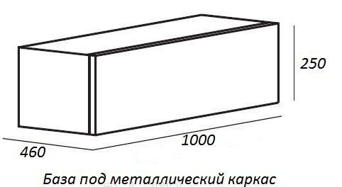 Cezares Cadro, Тумба для раковины, CADRO-100-1C-SO-BG-BLUM