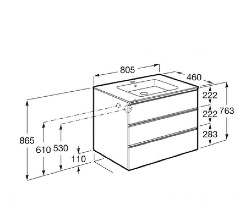 Roca The Gap, Тумба для раковины, 857553806