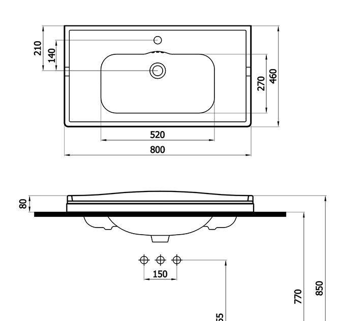 Cezares Giubileo, Тумба для раковины, GIUBILEO-800-1C-SO-BL
