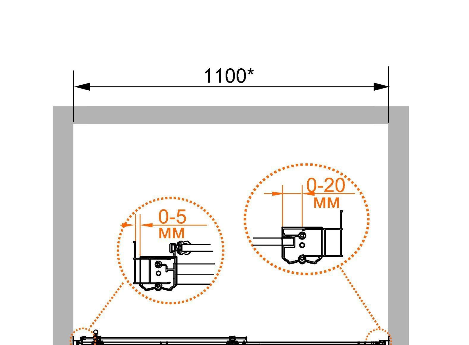 Душевая дверь - Cezares, Retro, 0.8x120x195 см, RETRO-A-BF-1-120-CP-Br / RETRO-BF-1-120-CP-Br