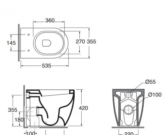 Azzurra Comoda, Унитаз приставной, CMVCTP000000BI