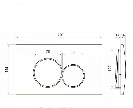 Point Элемент, Унитаз подвесной с инсталляцией и кнопкой, PN48422WC