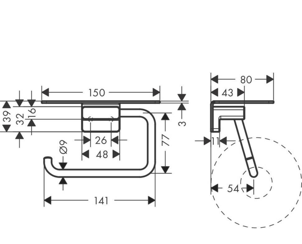 Hansgrohe AddStoris, Держатель туалетной бумаги, 41772700