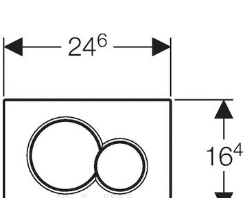 Кнопка смыва - Geberit, Sigma 01, 1.3x24.6x16.4 см, 115.770.DW.5