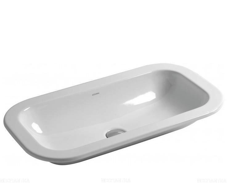 Раковина - Azzurra, Glaze, 38x69x14 см, GLLT06938000BI (GLZ 69x38/SP bi)