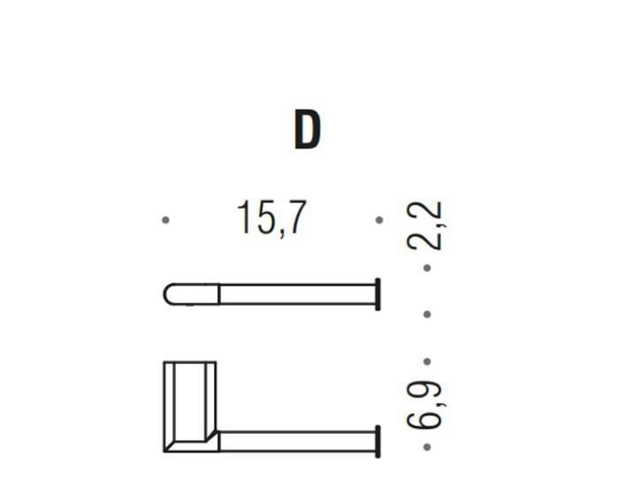 Colombo Mini, Держатель туалетной бумаги, B4008D.NM