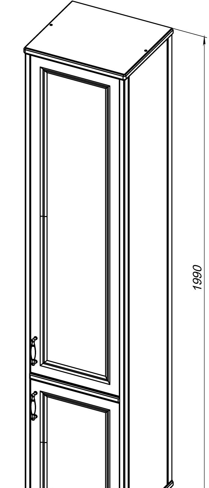 Aquanet Валенса NEW, Шкаф-пенал, 00241712