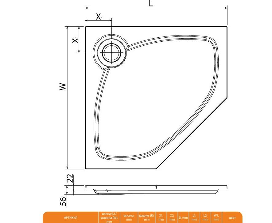 Душевой поддон - Cezares, без коллекции, 90x90x5.6 см, TRAY-S-P-90-56-W