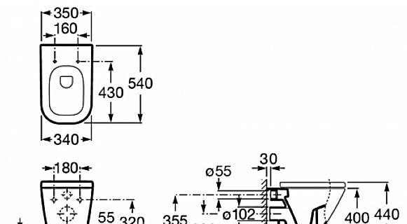 Roca Gap, сиденья и крышки, Платтенбау 458.125.21.1 / 458.125.21.1