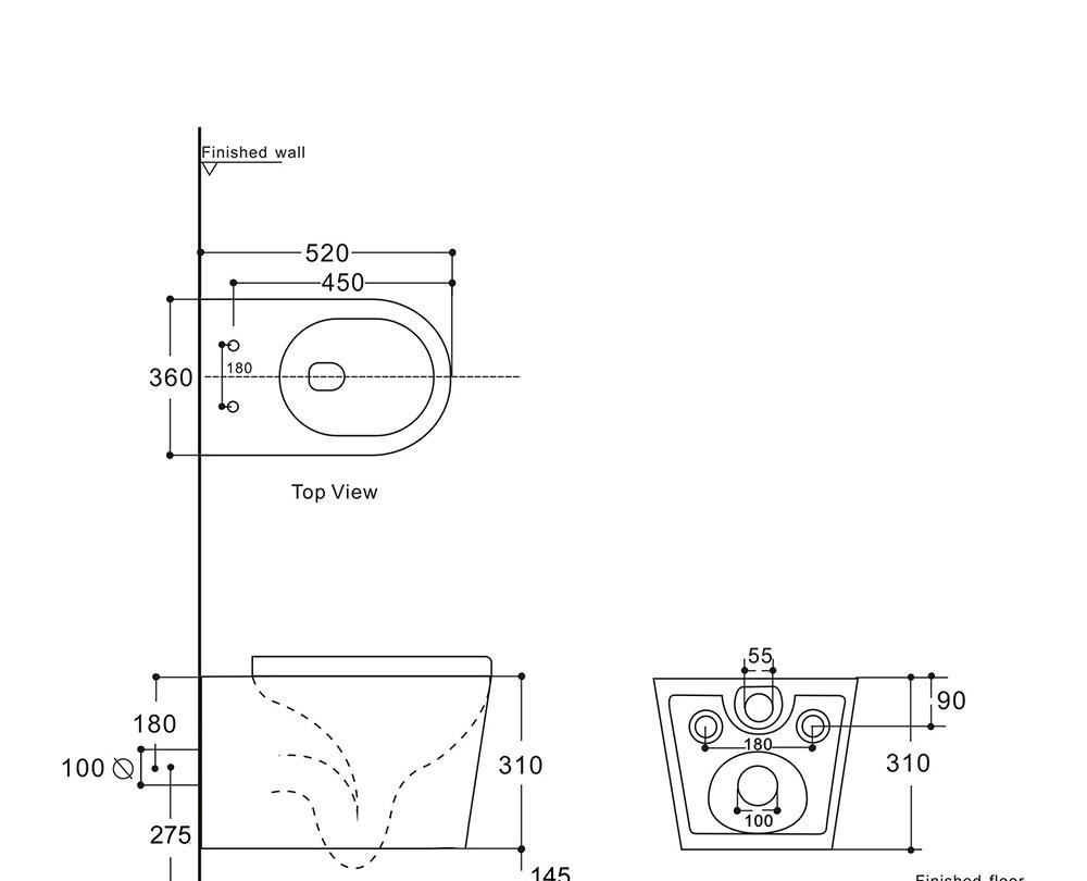 Aquanet Atago, Унитаз подвесной, 511830