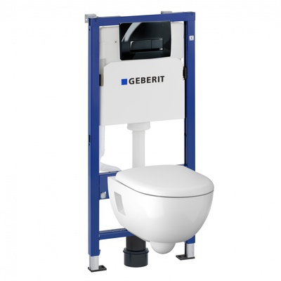 Geberit Renova, Унитаз подвесной с инсталляцией и кнопкой, 500.103.DW.R