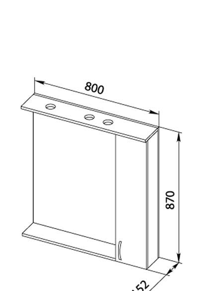 Aquanet Донна, Шкаф-зеркало, 7857295444 / 857295444
