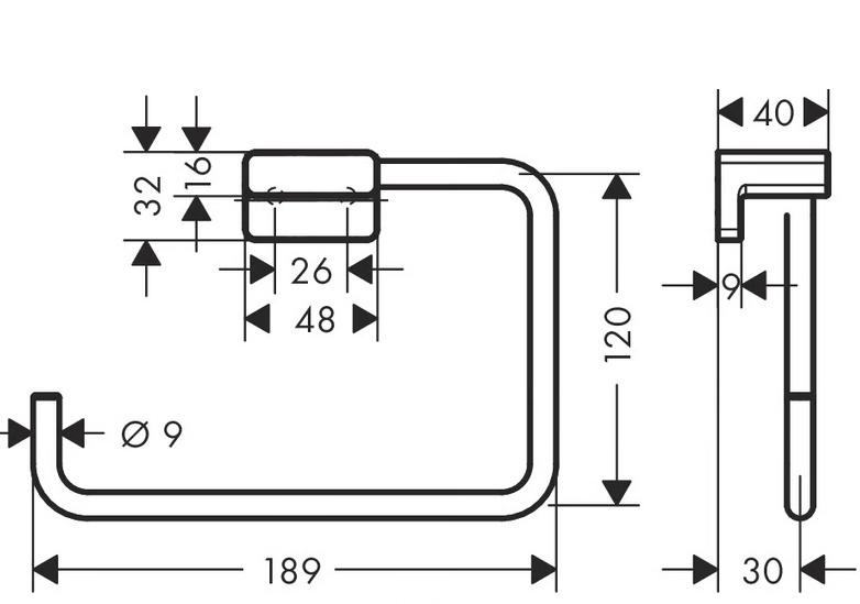 Hansgrohe AddStoris, Полотенцедержатель, 41754000