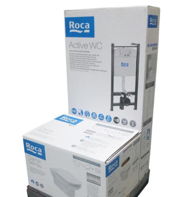 Roca Dama Senso, Унитаз подвесной с инсталляцией и кнопкой, 893104090