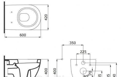 Bocchi Fenice, Унитаз подвесной, 1166-005-0129