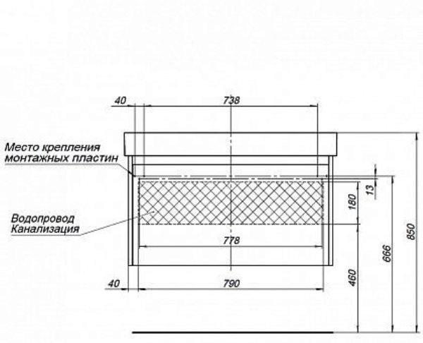 Aquanet Nova Lite, Тумба для раковины, 00242269