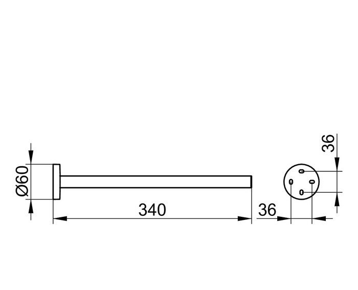 Keuco Edition 90, Полотенцедержатель, 19022010000 / 19022 010000