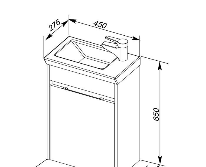 Aquanet Дувр, Тумба с раковиной, 302240 / 00302240