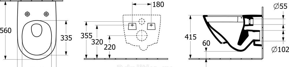 Villeroy&Boch Subway 3.0, Унитаз подвесной, 4670TSR1 / 00279407