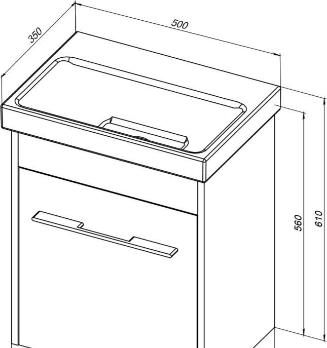 Aquanet Августа, Тумба с раковиной, 00246949