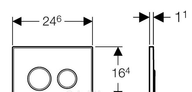 Кнопка смыва - Geberit, Sigma 20, 1.2x24.6x16.4 см, 115.882.JT.1