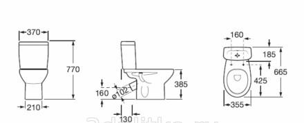 Roca Mitos, Унитаз компакт, 734Q39A000