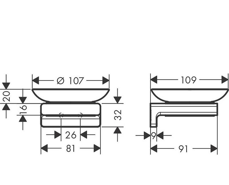 Hansgrohe AddStoris, Мыльница, 41746990