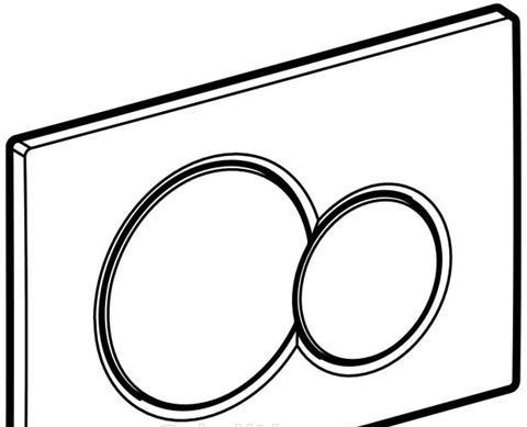 Кнопка смыва - Geberit, Sigma 20, 1.2x24.6x16.4 см, 115.882.01.1