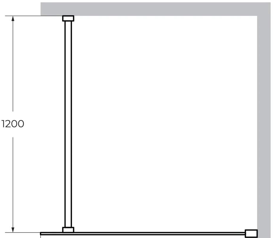 Душевая перегородка - Cezares, Liberta, 120x195 см, L-1-120-120-BR-Cr / LIBERTA-L-1-120-120-BR-Cr