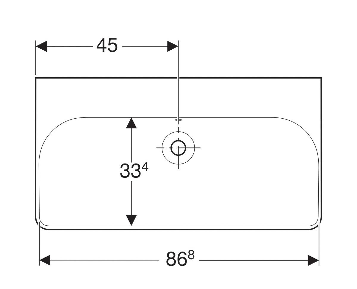 Geberit Smyle Square, Раковина, 500.250.01.1