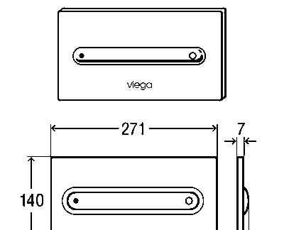 Кнопка смыва - Viega, Visign for Style 11, 1.2x27.1x14 см, 597115